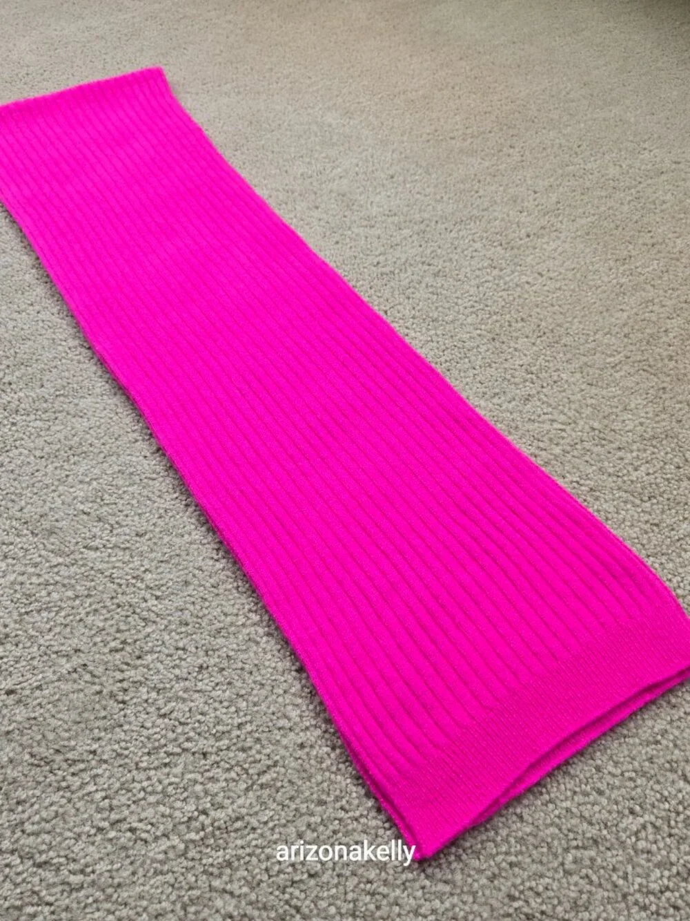 NWOT Talbots Ribbed Cashmere Scarf HOT PINK